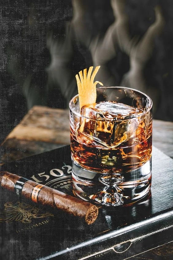 Cocktail whisky Black Manhattan