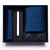 Coffret cravate & boutons de manchette | Bleu royal-2
