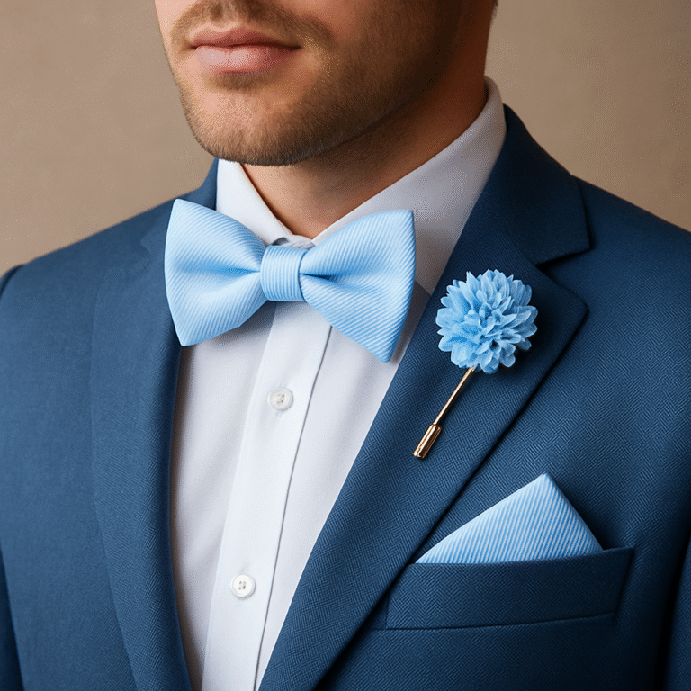 Noeud Papillon Tricot Charles Le Jeune - Club Rayé Marine, Coton, Preppy