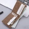 Portefeuille | Cuir marron Slim-1