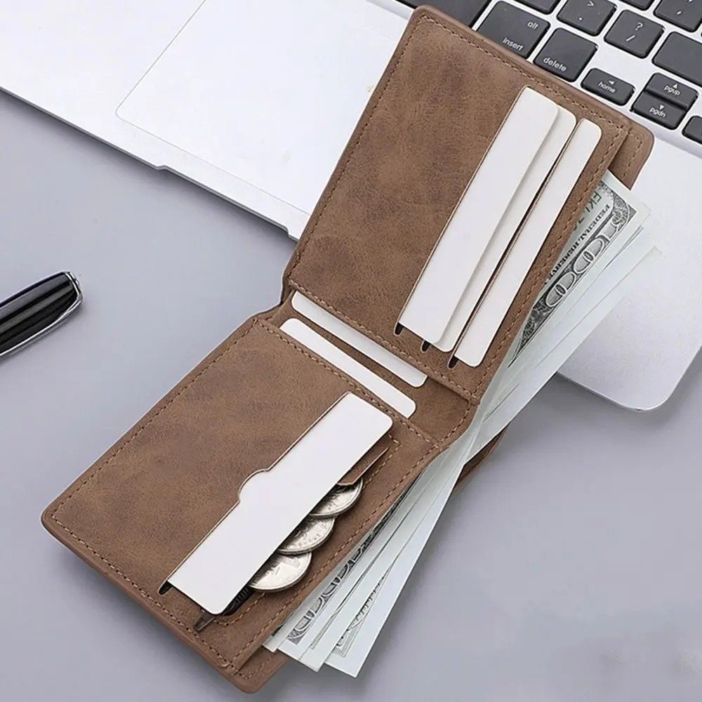 Portefeuille | Cuir marron Slim-1