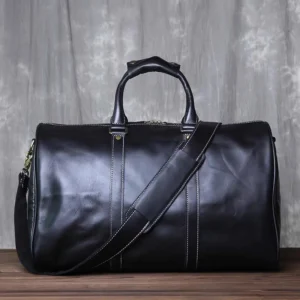 Sac de voyage | Retro - "Cuir noir"-1