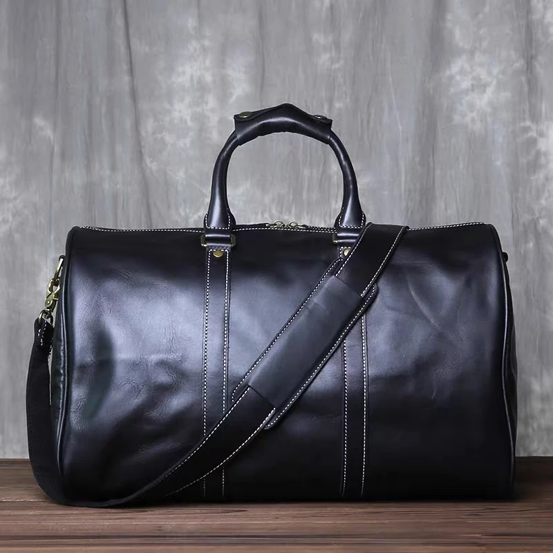 Sac de voyage | Retro - "Cuir noir"-1