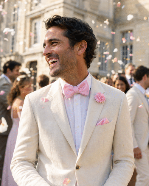 Noeud Papillon - Rose Poudré | Attache rapide-lifestyle