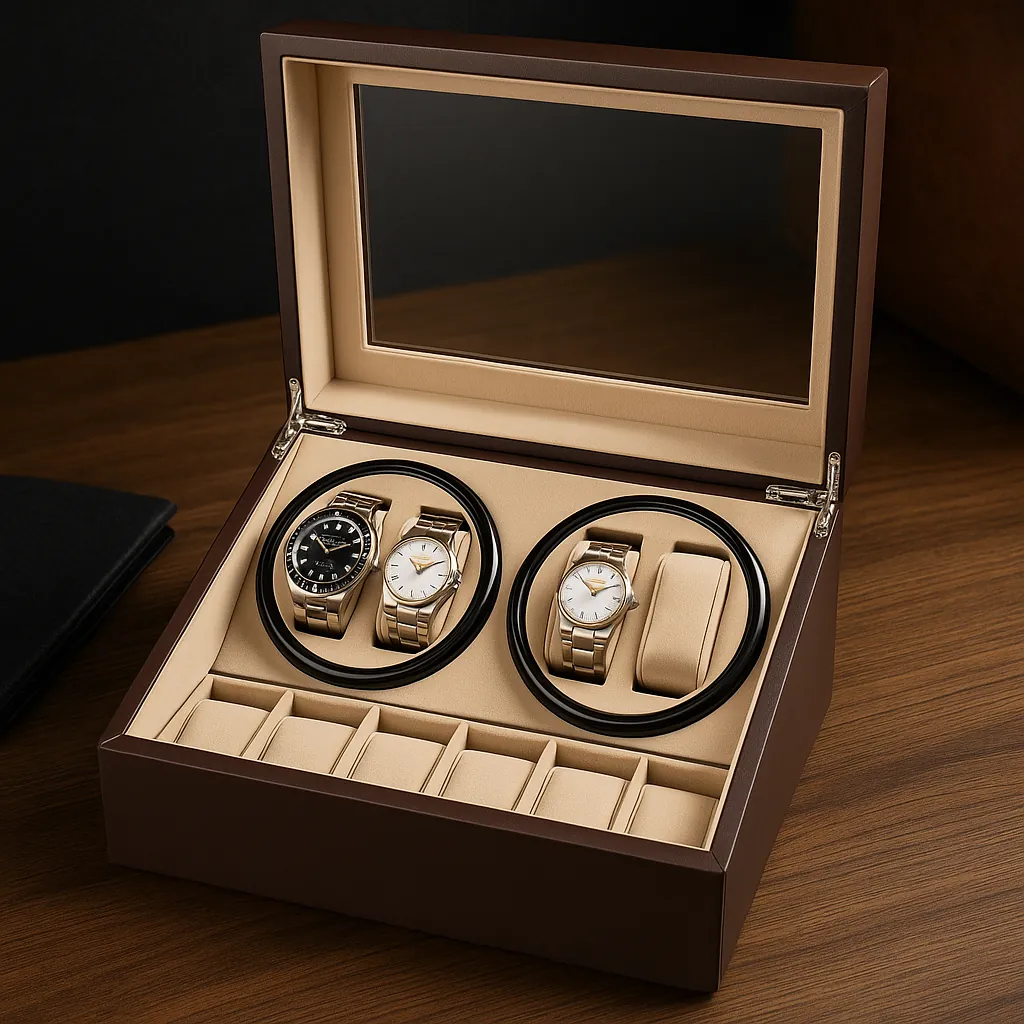 Boîte à montres 10 emplacements pour montres automatiques