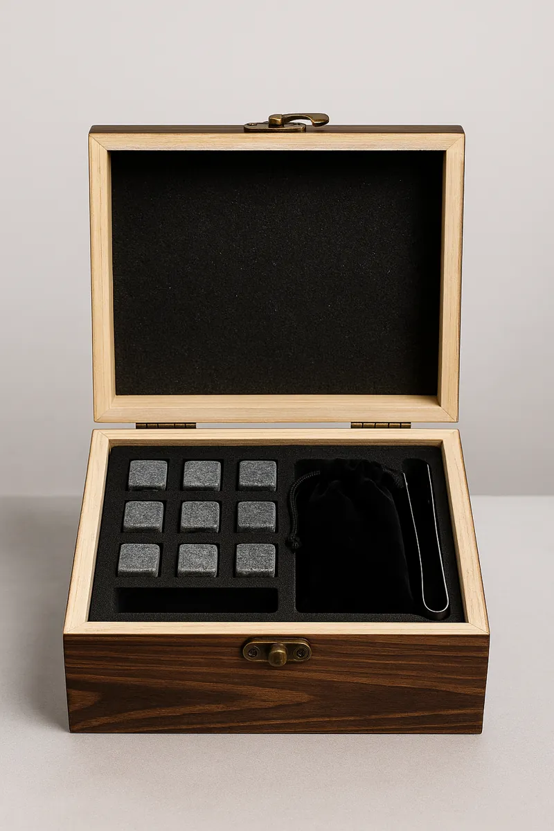 Coffret 9 pierres à whisky | Granit « Glacier »