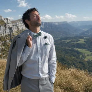 Noeud Papillon - Vert Sauge | Attache rapide-lifestyle